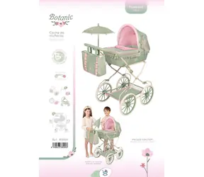 DECUEVAS 81068 Składany wózek dla lalek Botanic 2026 / z torbą / 81 cm / od 3 lat