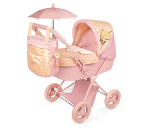 DECUEVAS 85070 Składany wózek dla lalek Honey 2026 / 60 cm / z parasolką / z torbą / od 3 lat