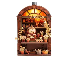 Drewniana układanka 3D 2KIDS TOYS Magnetyczna Kwiaciarnia Jeż / Oświetlenie LED / Drewno / Od 14 lat