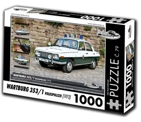 RETRO-CARS Puzzle nr 79 Wartburg 353.1 Volkspolizei (1973) / 1000 elementów / 66 × 47 cm