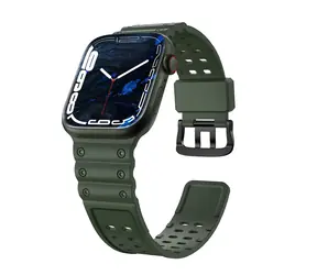 Hurtel Triple Protection do Apple Watch 38/40/41 mm zielony / Pasek / Z etui ochronnym / Wytrzymały