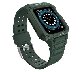Etui ochronne Hurtel z paskiem do Apple Watch 42/44/45 mm zielone / Etui z paskiem / 42/44/45 mm