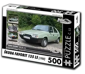 RETRO-CARS Puzzle No. 52 Škoda Favorit 135 LS (1988) / 500 sztuk / 48 × 36 cm