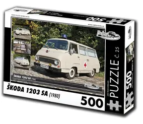 Puzzle RETRO-CARS nr 25 Škoda 1203 SA (1980) / 500 elementów / 48 × 36 cm