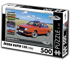 RETRO-CARS Puzzle nr 30 Škoda Rapid 130 (1986) / 500 elementów / 48 × 36 cm