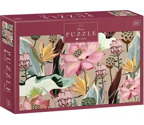 INTERDRUK Puzzle Kwiaty: Lotosy i Protea / 1000 elementów / 67x48 cm