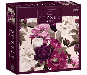 INTERDRUK Puzzle Kwiaty: Piwonie / 500 elementów / 47 x 33 cm