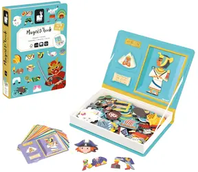 JANOD Magnetibook History / Książka magnetyczna / 60 magnesów / 12 kart