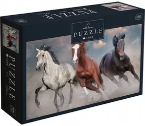 INTERDRUK Puzzle Dzikie Konie 1: Trzy dzikie konie / 1000 elementów