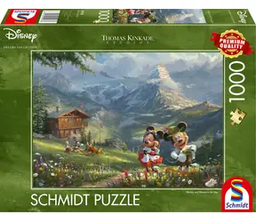 Puzzle Schmidt Myszka Miki i Myszka Minnie w Alpach / 1000 elementów / od 12 lat