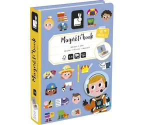 JANOD Magnetibook Professions / Książka magnetyczna / 48 magnetycznych elementów / 16 zawodów