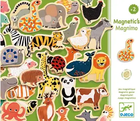 DJECO Magnetyczne Zwierzęta z ZOO / Magnesy / 36 szt. / Drewniane / od 2 lat