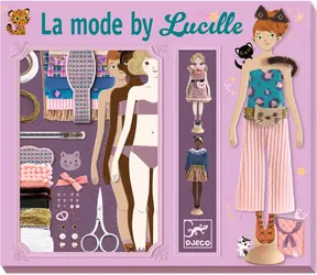 DJECO Zestaw kreatywny FASHION by Lucille / 3 lalki / Tekstylia i akcesoria / Bez szycia