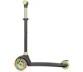 Hulajnoga Lionelo Jessy Grey Green / Trójkołowa / 4 wysokości kierownicy / Koła LED / do 50 kg