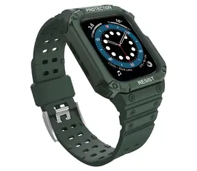 Etui ochronne Hurtel z paskiem do Apple Watch 38/40/41 mm zielone / Etui z paskiem / 38/40/41 mm