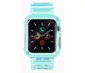 Etui Hurtel Case Strap niebieskie / Etui z paskiem / Apple Watch 40 mm / Silikon