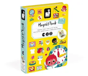 JANOD Magnetyczna książka Magnetibook Clock / 75 magnesów / od 3 lat