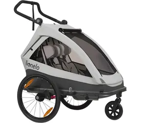 Wózek dziecięcy i przyczepka rowerowa Lionelo Sports Cama Grey Stone / 2w1 / ładowność 44 kg / szerokość 80 cm / zawieszenie SIQ