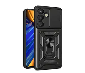 Hurtel Hybrid Armor CamShield PRO Vivo V50 5G czarny / Etui ochronne ze stojakiem / Ochrona aparatu