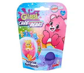 Simba Glibbi Care Bears Musująca kula do kąpieli / 100 g / niespodzianka 1 z 7 misiów / biodegradowalna
