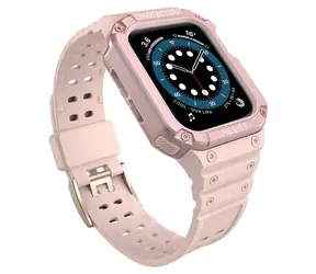 Etui ochronne Hurtel z paskiem do Apple Watch 38/40/41 mm różowe / Etui z paskiem / 38/40/41 mm
