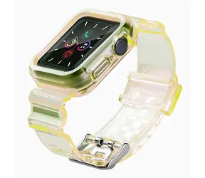 Etui Hurtel Case Strap żółte / Etui z paskiem / Apple Watch 42 mm / Silikon