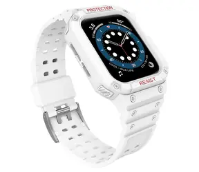 Etui ochronne Hurtel z paskiem do Apple Watch 42/44/45 mm białe / Etui z paskiem / 42/44/45 mm