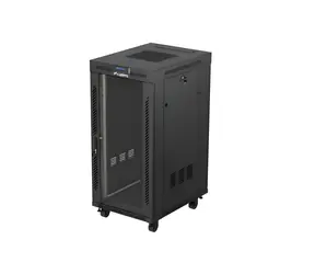 Lanberg FF01-6824-12BL czarny / Szafa rack / 19" / 24U / 600x800 mm / Nośność 1200 kg
