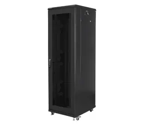 Lanberg Rack 42U czarny / Szafa rack / 19" / 600x800 mm / Opakowanie płaskie / Drzwi perforowane