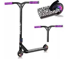 Hulajnoga Lionelo Whizz Black Carbon Multicolor / Nośność 100 kg / Rama aluminiowa / Koła 11 cm / ABEC-9
