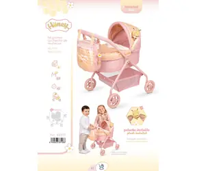 DECUEVAS 86070 Mój pierwszy wózek dla lalek Honey 2026 / 56 cm / z torbą / od 3 lat