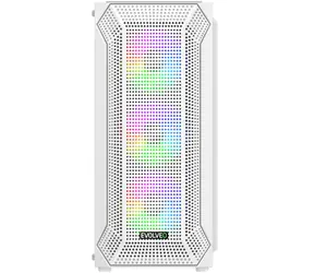 Evolveo Xenon biały / obudowa PC / Midi Tower / ATX/mATX/Mini ITX / 4X ARGB / szkło hartowane