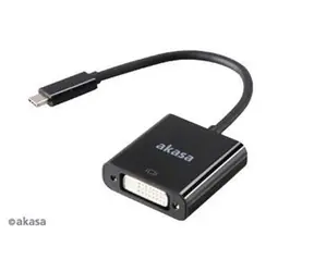 Akasa AK-CBCA09-15BK czarny / adapter USB-C do DVI / 15 cm