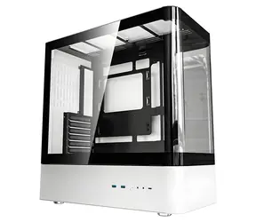 DarkFlash HM1 czarno-biały / Obudowa komputera / Midi Tower / ATX, M-ATX, ITX / Szkło hartowane