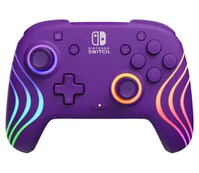 PDP Afterglow Wave fioletowy / Kontroler do gier / bezprzewodowy / Nintendo Switch / Programowalne przyciski / Podświetlenie