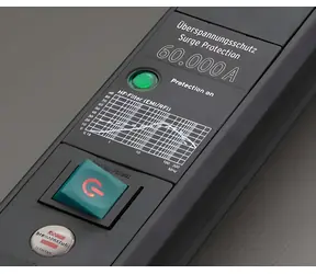 Brennenstuhl Premium-Line czarny / Przewód przedłużający / 5 gniazd / Przewód główny / Zabezpieczenie przeciwprzepięciowe / 3 m