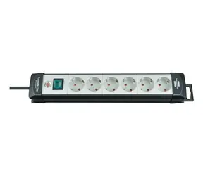 Brennenstuhl Premium-Line czarny / Przedłużacz / 6 gniazd / 5 m / włącznik/wyłącznik