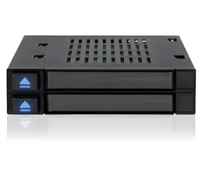 Icy Dock MB522SP-B czarny / Płyta montażowa do 2 dysków twardych/SSD 2,5"/3,5" / SATA/SAS / 6 Gb/s / Hot-Swap