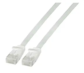 EFB Cat6A 3 m biały / Płaski kabel krosowy / RJ-45 / U/UTP / PVC / 10 Gb/s