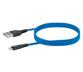 Schwaiger USB-A - Lightning niebieski / Kabel danych / 1,2 m / Certyfikat MFi / Oplot nylonowy / 2,4 A