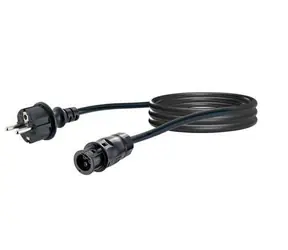 Schwaiger czarny / Kabel połączeniowy Betteri - Schuko do falownika / Kabel zasilający / 5 m / IP44