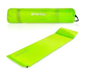 Spokey SAVORY PILLOW zielona / Mata samopompująca do spania / z poduszką / 186x50x2,5 cm / R- Value 3.6