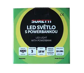 Lampa kempingowa Suretti z powerbankiem / Lampa kempingowa / powerbank