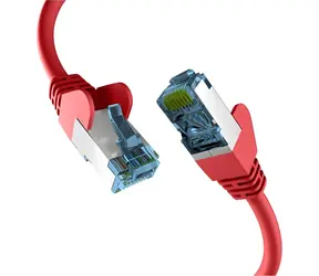 EFB S/FTP Cat7 2m czerwony / Kabel krosowy / RJ45-RJ45 / LSZH / 600 MHz