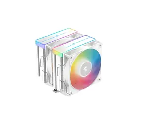 DEEPCOOL AG620 WH ARGB V2 biały / Chłodnica procesora / 2× 120 mm ARGB / Łożysko hydrostatyczne / LGA1851 / AM5