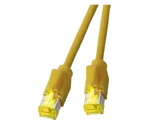 EFB RJ45 S/FTP Cat.6A TM31 żółty / Kabel krosowy / Dätwyler 7702 / 500 MHz / 10 Gbit/s / LSZH / 1 m