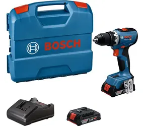 BOSCH GSR 18V-65 Professional / Wiertarko-wkrętarka akumulatorowa / 18 V / 63 Nm / 2 x 2,0 Ah / walizka