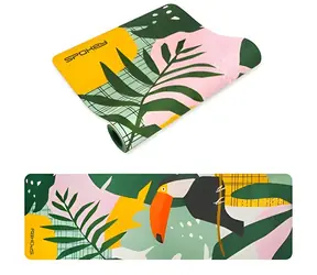 Spokey HOME JUNGLE Mata do jogi ze skóry zamszowej / Mata / 183 x 61 x 0,4 cm
