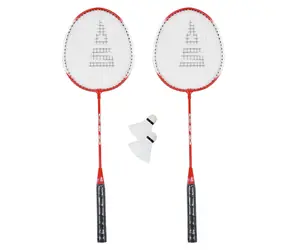 Zestaw do badmintona SULOV czerwony / 2 rakiety 24 cm / 2 piłki / Torba podróżna