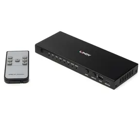 Przełącznik Lindy HDMI 4- Port / przełącznik KVM / 4X HDMI / 8K 60Hz / metalowy / czarny
